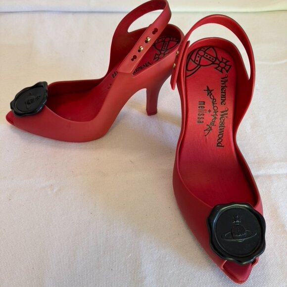 Vivienne Westwood Anglomania / Melissa red pump US 8 - Picture 4 of 6
